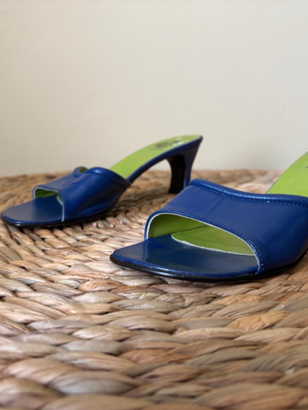 ESPACE / Robert Clergerie Studio / metallic blue leather / open toe mule / 7 - Picture 5 of 12